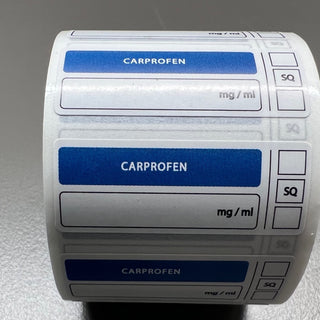 Veterinary Single Drug Syringe Labels