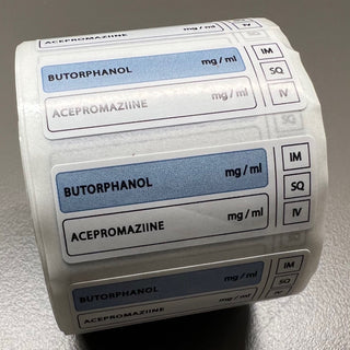 Veterinary Drug Combinations  Syringe Labels