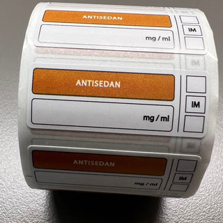 Veterinary Single Drug Syringe Labels