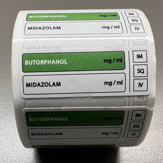 Veterinary Drug Combinations  Syringe Labels