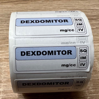 Veterinary Single Drug Syringe Labels