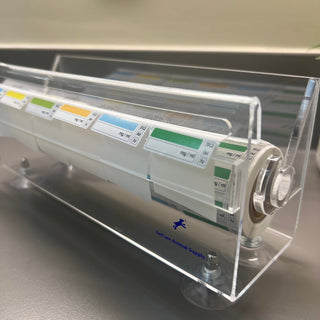 6 Color-Coded Blank Syringe Label rolls & Labels Dispenser