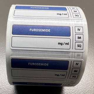 Veterinary Single Drug Syringe Labels