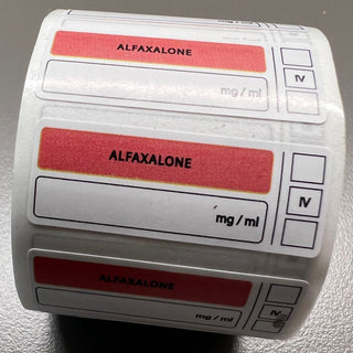 Veterinary Single Drug Syringe Labels