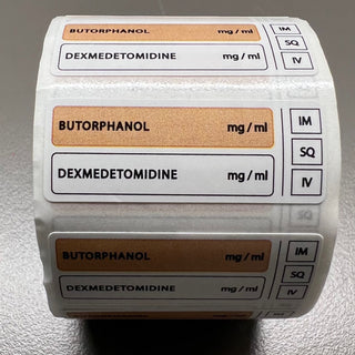 Veterinary Drug Combinations  Syringe Labels