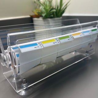 6 Color-Coded Blank Syringe Label rolls & Labels Dispenser
