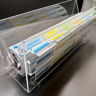6 Color-Coded Blank Syringe Label rolls & Labels Dispenser