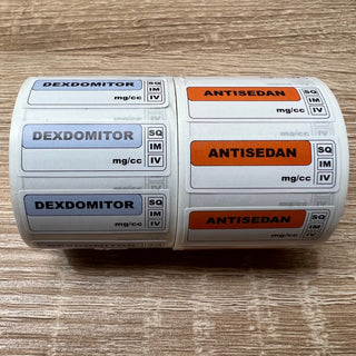 Veterinary Drug Syringe Labels Bundle